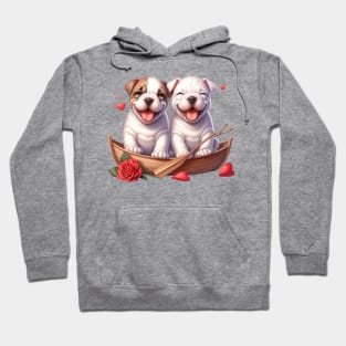 Valentine Bulldog Couple Hoodie